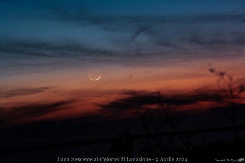 File:Luna al primo giorno di Lunazione - 9 Aprile 2024-FDRonzo.jpg